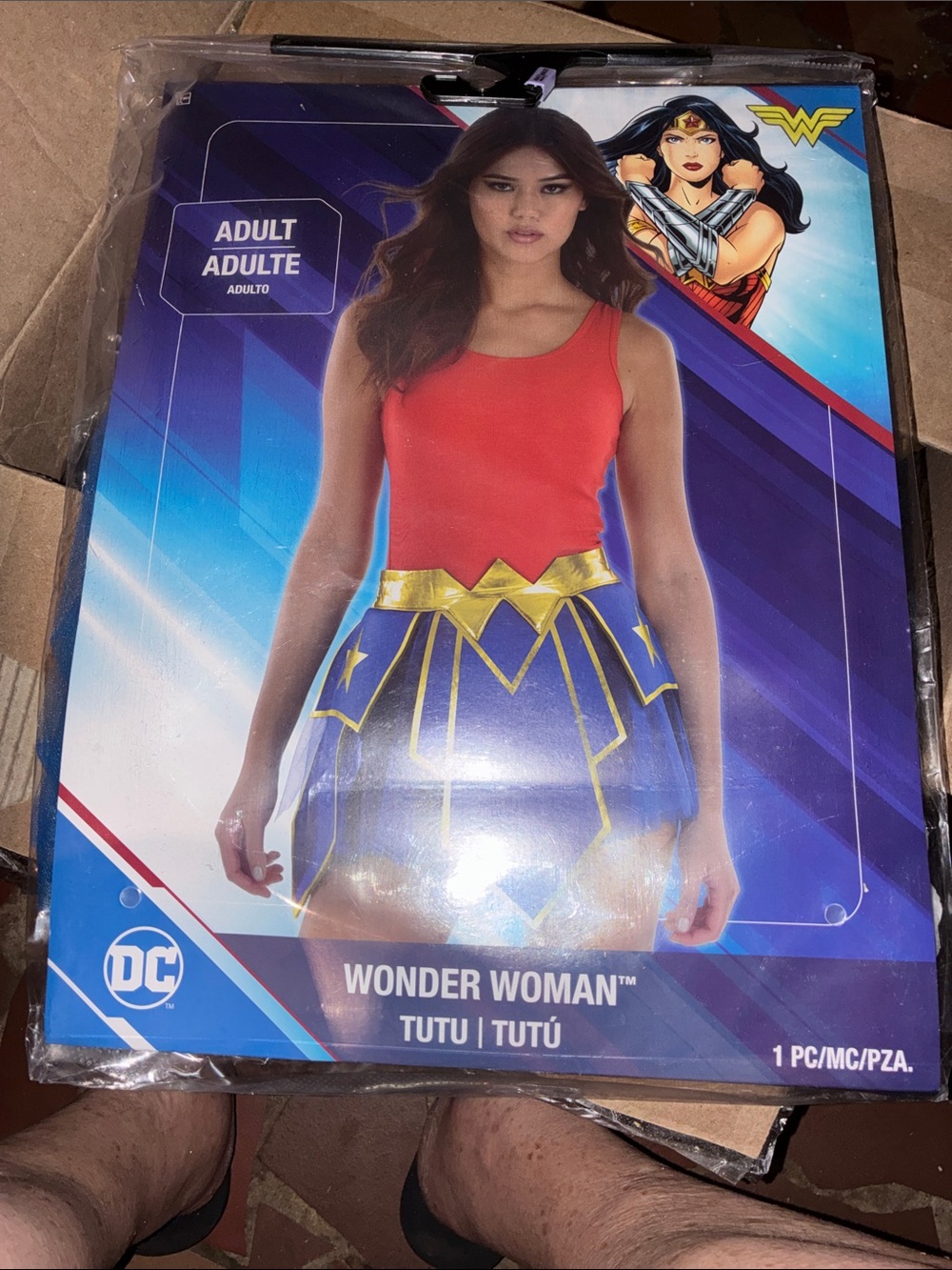 DC Wonder Woman Tutu Skirt in Red, Blue & Gold